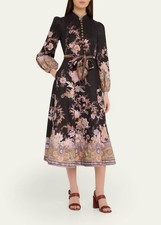 Zimmermann Dress Luna Button Midi Size 0 US 4 $ 1150 picture