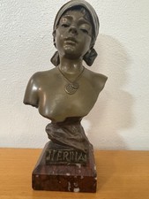 Antique Bronze Emmanuel Villanis Foundry Société Des Bronzes De Paris Nerina picture