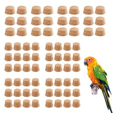 JONS NTY 72 Detachable Corks for Bird Chew Toys - 24 Large & 48 Small Wooden  picture