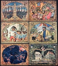 ERKELENZ 1921 RARE Complete Series German Notgeld Beautiful Art picture