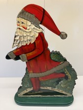 Vintage Albert E. Price hand-painted wooden Santa Claus figure dated 1990. picture