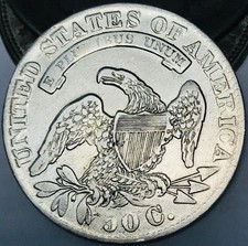 1833 Capped Bust Half Dollar 50C Ungraded Details 90% Silver US Coin CC31188 picture