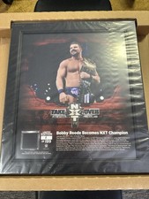 NXT Takeover Bobby Roode Mat Canvas Framed Pair WWE Limited Editions picture
