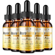 (5 Pack) Neuro Golden Brain Memory Drops, NeuroGolden Supplement (10oz) picture