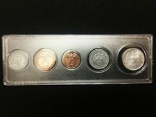 Rare WW2 German Coins Set with Secure Display Case Historical WW2 Artifacts picture