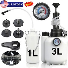 3L Brake Bleeder Kit Manual Fluid Pump W/4 Master Cylinder Adapters 1L Bottle US picture