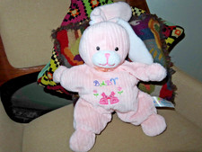Vintage Kids Preferred Rabbit Plush Pink Bunny Security love Stuffed Animal 2007 picture