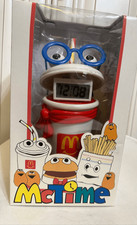 Vintage McDonald's McTime Shake LCD Alarm Clock with Coin Bank 1996 Rare NWOT picture