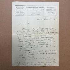 1913 Lithuanian Weekly Draugas Letterhead Chicago Catholic Alliance Historical picture