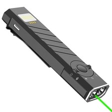 1300 Lumens Aluminum EDC Flashlight with Green Beam, Purple LED, Utility Light, picture