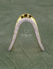 Round Cut Lab Grown Diamond Open Band Ring For Her,Birthday Gift Valentines day picture