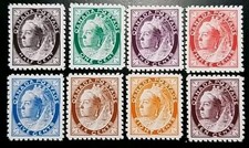 Canada Stamps #66-73 1897-1898 Queen Victoria Maple Leaf Replica Set picture
