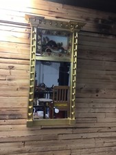 Bright Gold Trumeau Mirror Island Seascape Acorns And Leaves Decorations picture