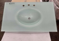 Hembry Creek White Lacquered Glass Vanity Top - 25'' Brand New in Original Box picture