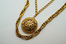 Vintage 1928 Gold Tone Two Strand Locket 30
