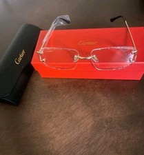 Cart.ier Classic C-Décor CT-00920 Rim less Eyeglasses – Gold / Brown Temples picture