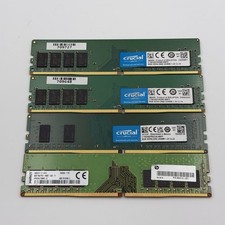Lot of 4 Crucial/Kingston 8GB DDR4 UDIMM Desktop RAM Mixed Speeds picture