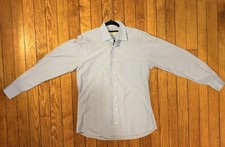 Vintage Gitman Bros Shirt Made USA Blue Gingham Check Cotton Mens L 22” P2P picture