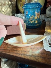Antique Mother of Pearl Shell Mortar Pestle Pharmaceutical Collectible Miniature picture