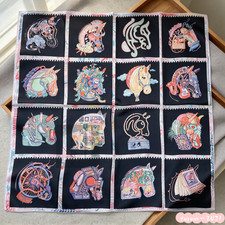 Hermès Women's Colorful horse print pattern Square silk scarf 35*35in picture