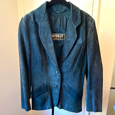 WINLIT Vintage 80’s Green Suede Jacket EUC Listeff Fashions Juniors 11 Women S/M picture