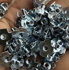 125 Count M4 7MM  Metric T Nut Steel Zinc Plated Tee Nuts 4 Prong picture