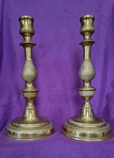 Fine 19th c Ftench Ormolu Charles X Period Candlesticks Superb Guilloche work picture