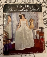 Vintage 1947 Singer Dressmaking Guide Sewing Booklet 48 Page Sewing Manual picture