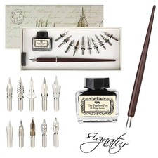 Calligraphy Set for Beginners Quill Pen and Ink Set Fancy Pens with Black Ink picture