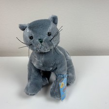 Ganz Webkinz Charcoal Cat Plush Stuffed Animal HM152 NWT Unused Code Gray picture