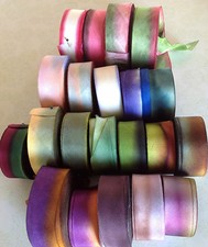 silk ribbon hand dyed 1
