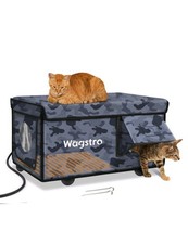 Heated Cat House for Outside, Waterproof Awning & Escape Door Heated Cat Houses  picture