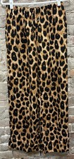 NWT DAISY STREET Woven Wide Leg Animal Print Pull On Pants Women's Size Large picture