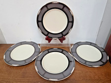 UNUSED LENOX HANCOCK PLATINUM PRESIDENTIAL LUNCHEON ACCENT PLATE SET OF FOUR picture