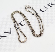 David Yurman  925 Sterling Silver 2.5 mm Box Chain Snap Lock  Necklace 20