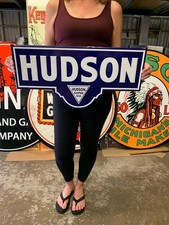 Antique Vintage Old Style Sign Hudson Super Six Made in USA picture