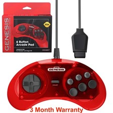 Retro-Bit Official Sega Genesis 6-Button Controller Pad for Sega Genesis Red picture