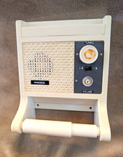 Vintage Windsor 12087 Rest Room AM/FM Radio Toilet Paper Holder WORKS picture