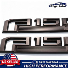 2PCS Fender Emblems For F-150 XLT 2015-2020 Replacement Badges Matte Black picture