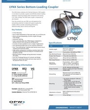 OPW NEW Lynx API Bottom Loading Coupler LYNX852VG  picture