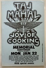 Taj Mahal Concert Poster Stanford University 1973 Randy Tuten Signed Blue picture