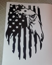 USA Flag Eagle Distressed decal sticker vinyl graphic American car truck window picture