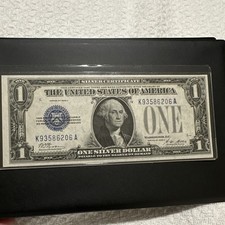 Series 1928-A $1 Silver Certificate Dollar Note Blue Seal Funnyback Uncirc picture