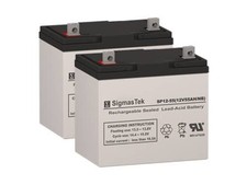 SigmasTek 12V 55Ah SLA Battery for Pride Celebrity XL SC445/SC4450DX - 2 Pack picture