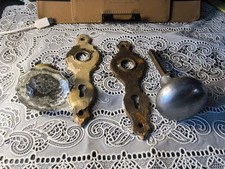  Antique/Vintage Door Know With Ornate Back Plates, Victorian,Hardware, Art Deco picture