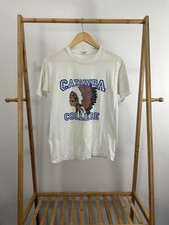 VTG 80s Catawba College RARE Chief Head Short Sleeve T-Shirt Size M picture