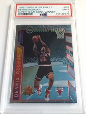 1996 Topps Mystery Finest Dennis Rodman #M7 Super Team Winner - PSA 9 (POP 7) picture