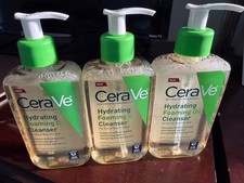 3 pk Cera ve CeraVe Hydrating Foaming Oil Cleanser Hyaluronic Acid Ceramides 8oz picture