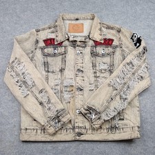 Iro Ochi Denim Mens XL Jacket Coat Distressed Trucker Skull Studded Tokyo Acid picture