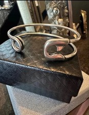 Gorgeous Safety Pin Adjustable Cuff Bracelet | 925 Sterling Silver  picture